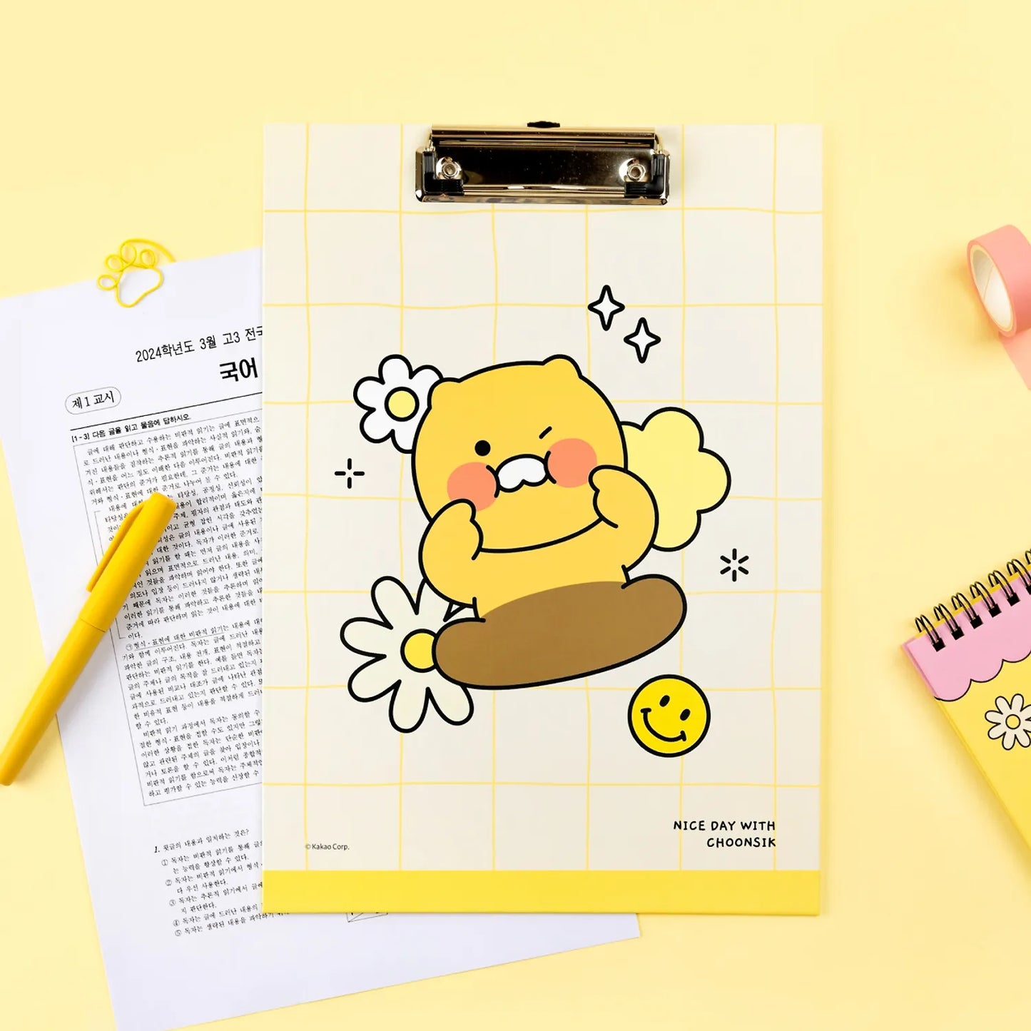 [KAKAO FRIENDS] say cheese apeach a4 clipboard