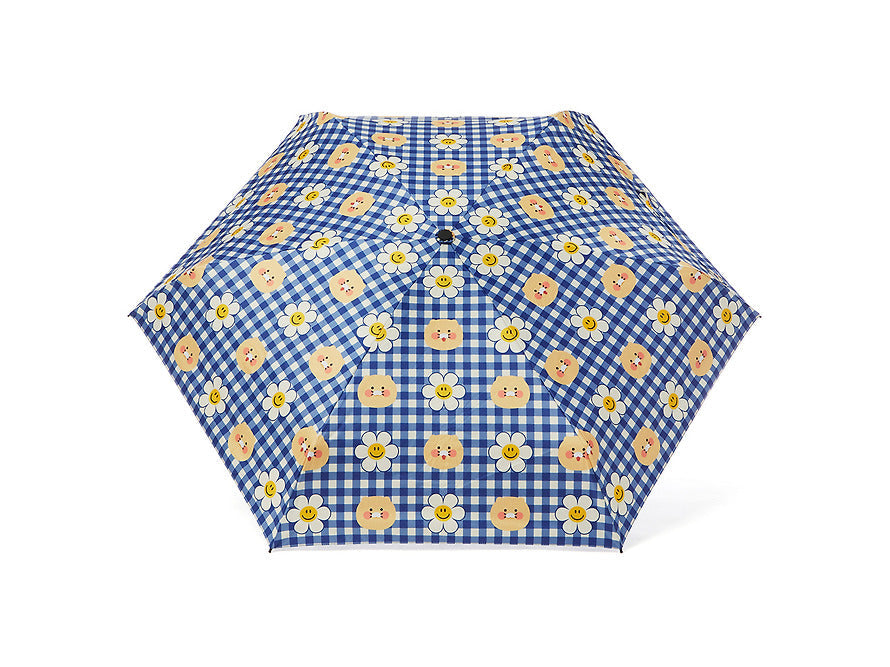 WiggleWiggle x Kakao Friends 3-Fold Umbrella Chunsik Gingham