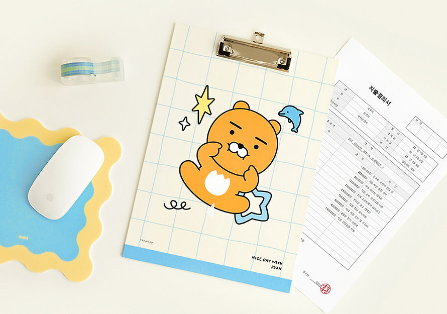 [KAKAO FRIENDS] say cheese apeach a4 clipboard