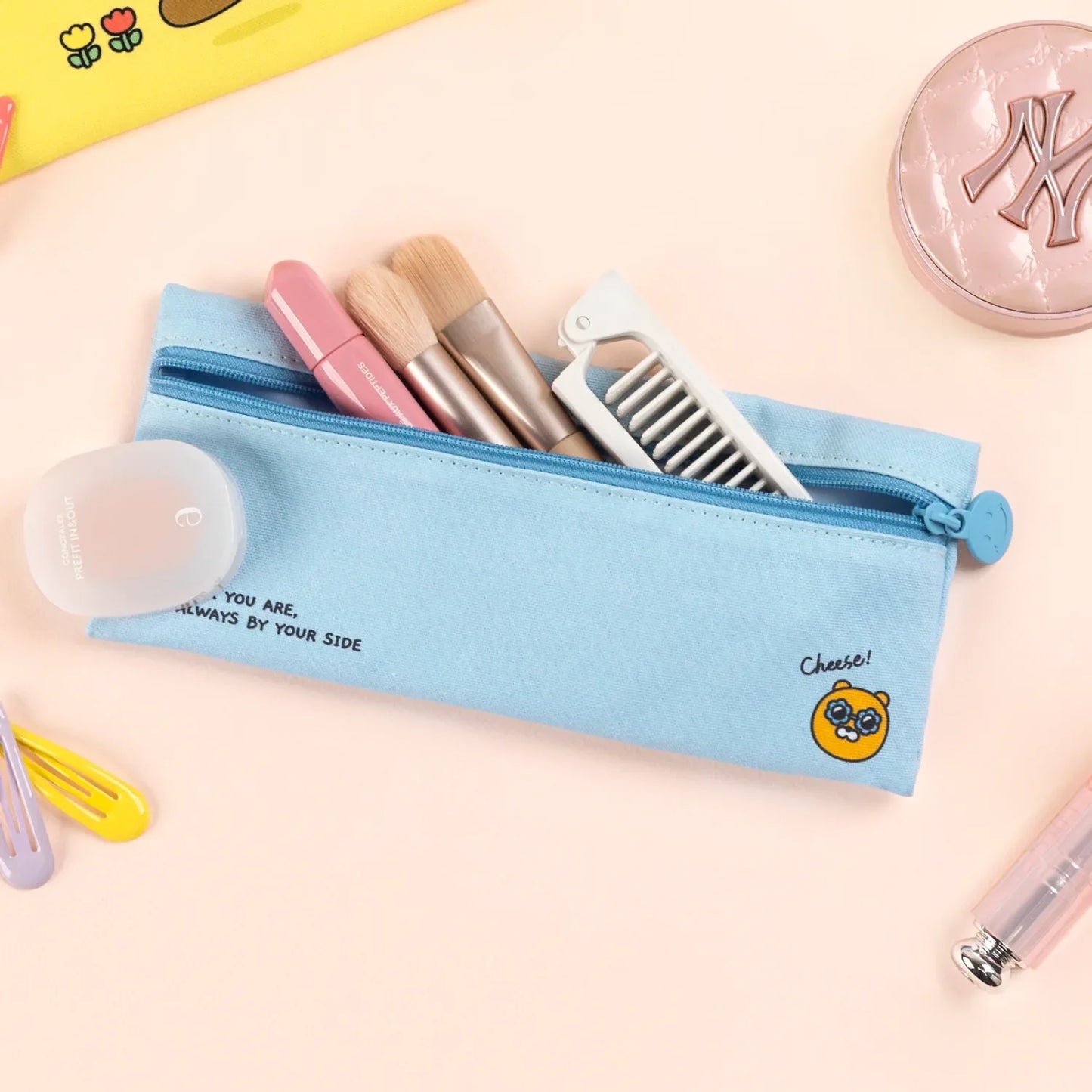 [KAKAO FRIENDS] say cheese fabric flat pencil case