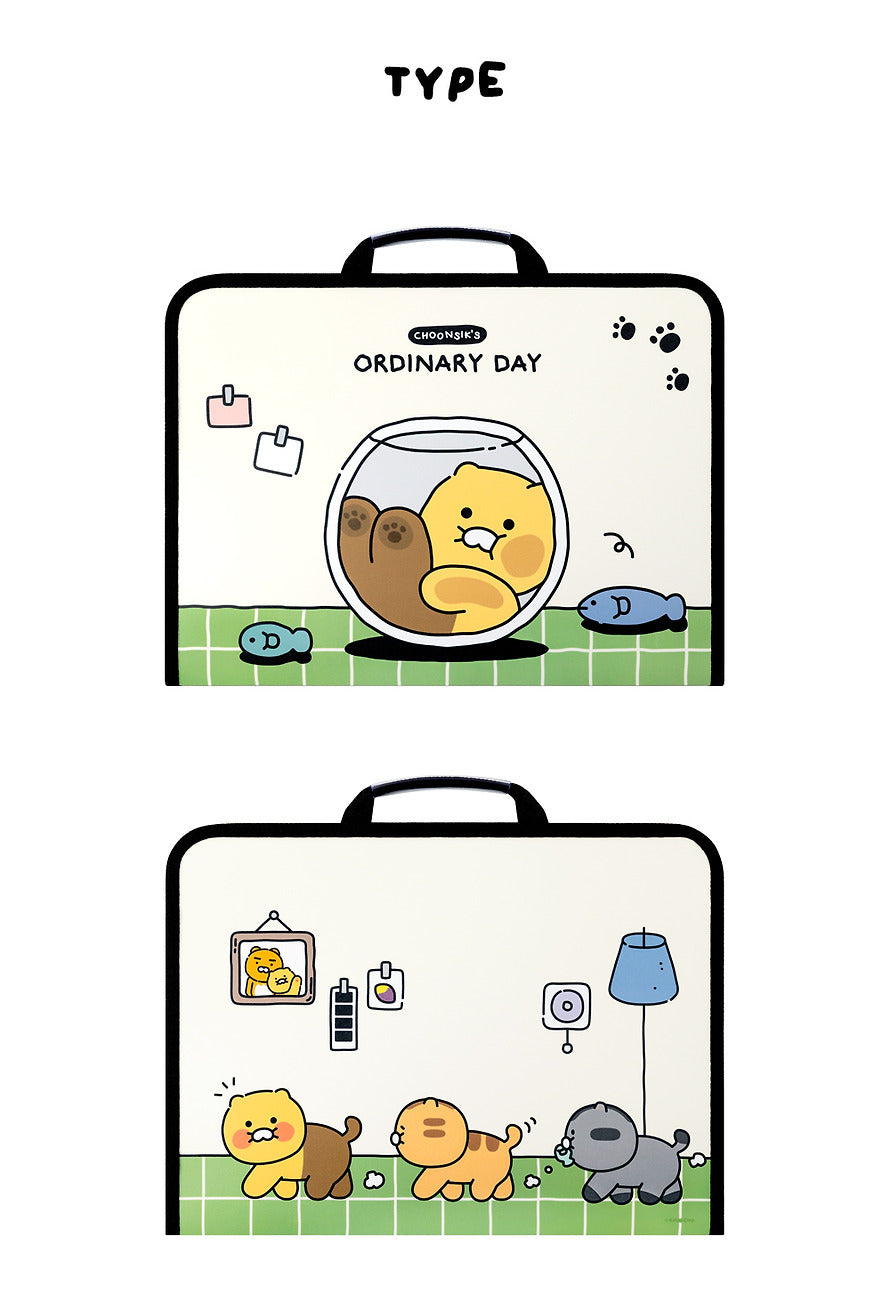 [KAKAO FRIENDS] choonsik ordinary handle zipper file