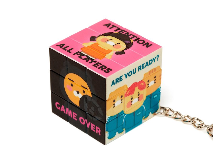 [KAKAO FRIENDS] netflix squid game x kakao friends ryan & choonsik cube keyring