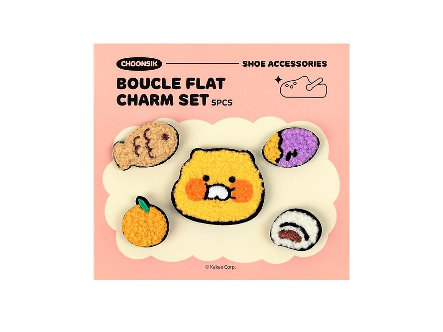 [KAKAO FRIENDS] Choonsik Boucle Flat Charm Set