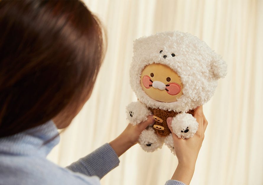 [KAKAO FRIENDS] Floofy Friends Bichon medium-sized doll OFFICIAL MD