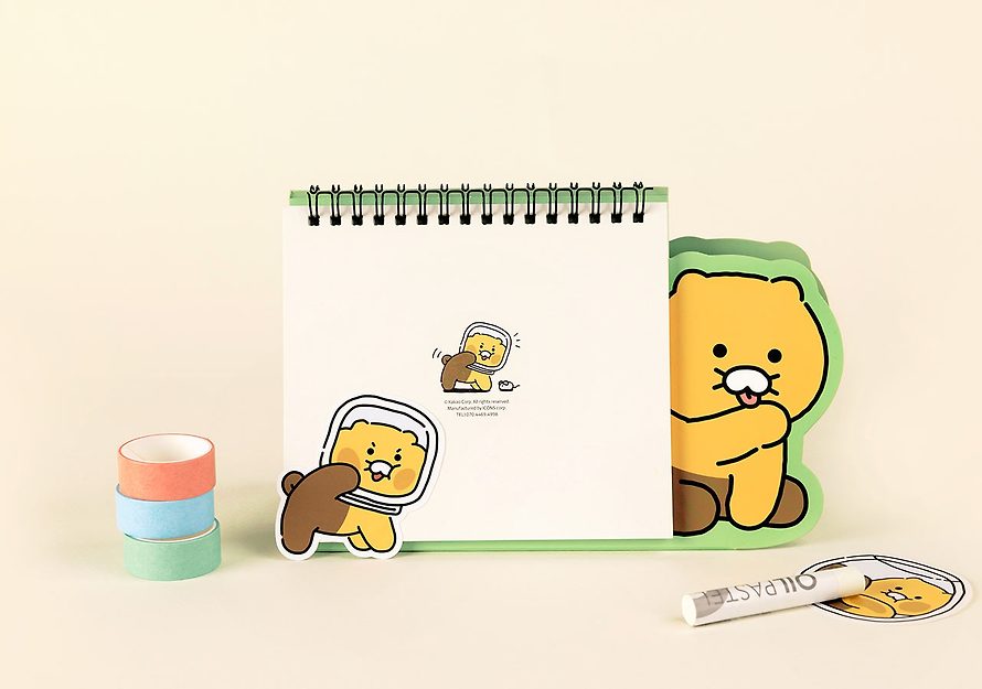 [KAKAO FRIENDS] Chunsik's Ordinary 2025 Tabletop Calendar Green OFFICIAL MD