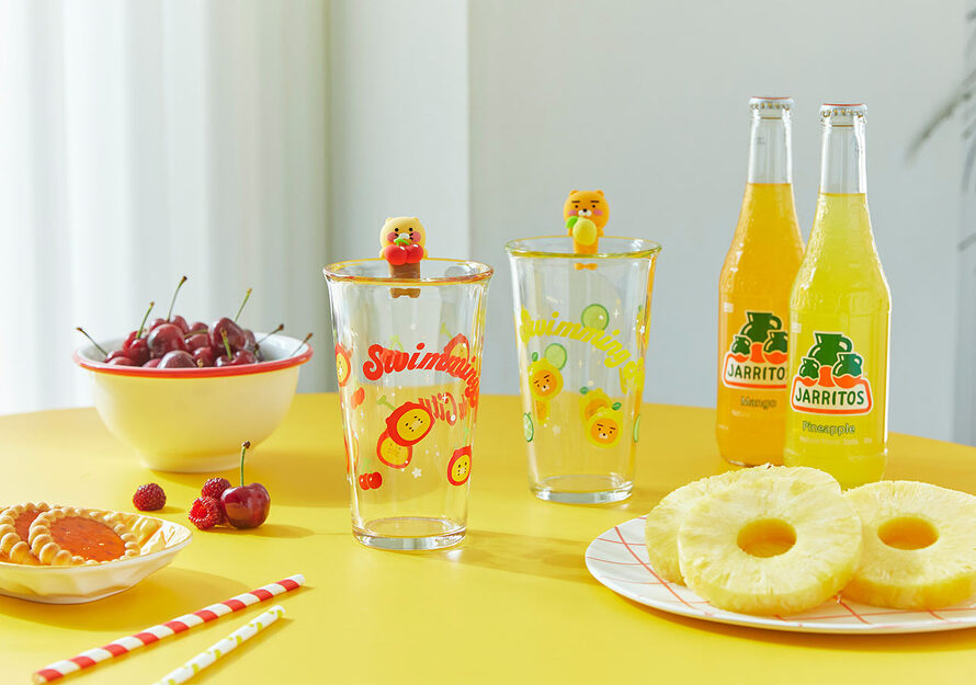 [KAKAO FRIENDS] Lemon figure glass cup set Ryan Choonsik OFFICIAL MD