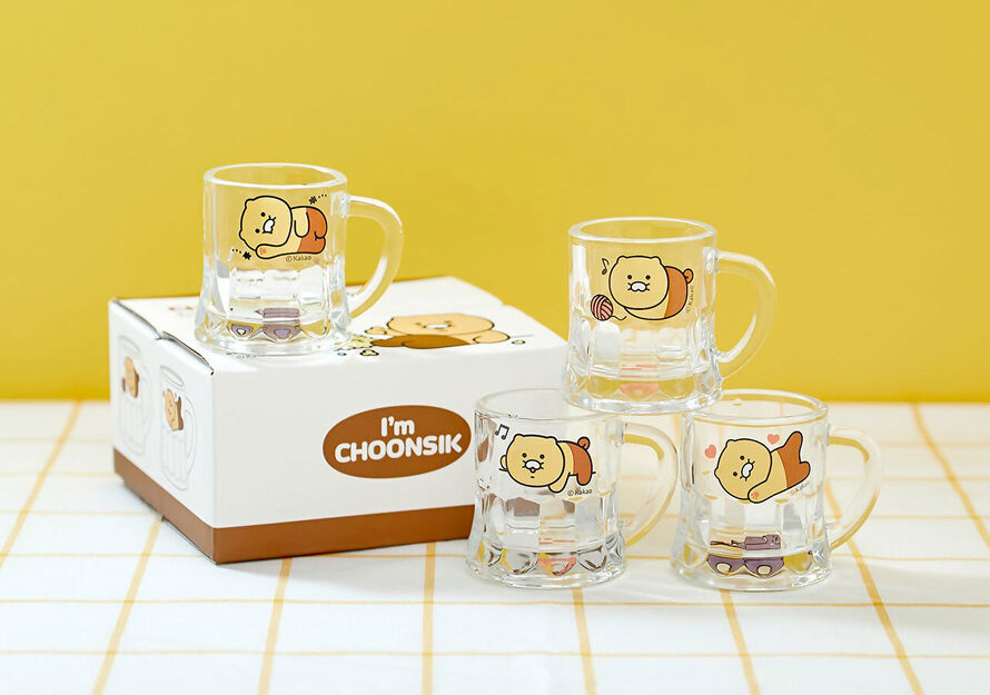 [KAKAO FRIENDS] Minihoff Soju Cup 4P Set Choonsik OFFICIAL MD