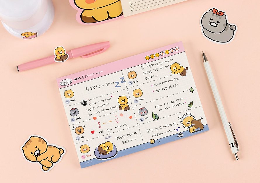 [KAKAO FRIENDS] Choonsik's Ordinary Planner pad OFFICIAL MD