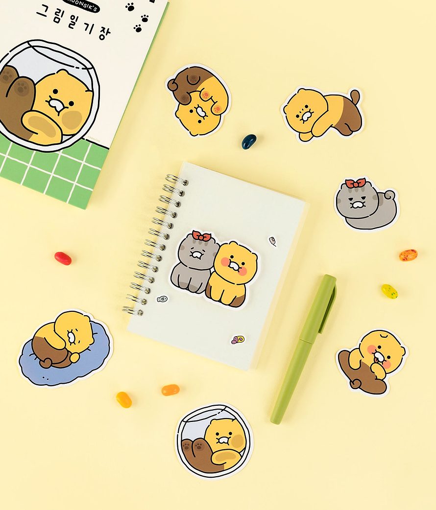 [KAKAO FRIENDS] Chunsik's Removable Sticker Set OFFICIAL MD