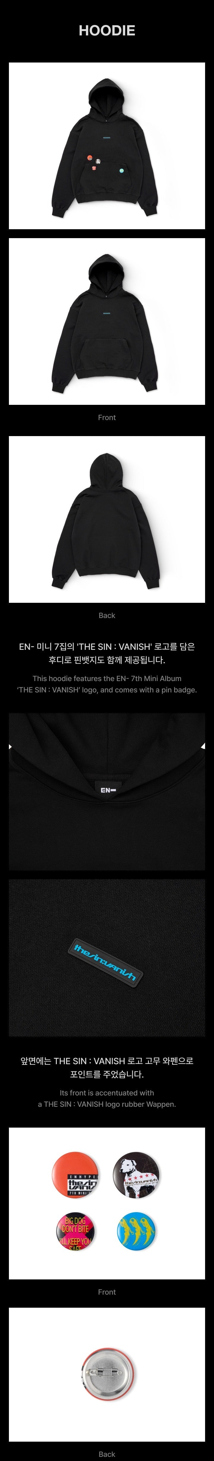 [ENHYPEN] THE SIN : VANISH Official MD Apparel.