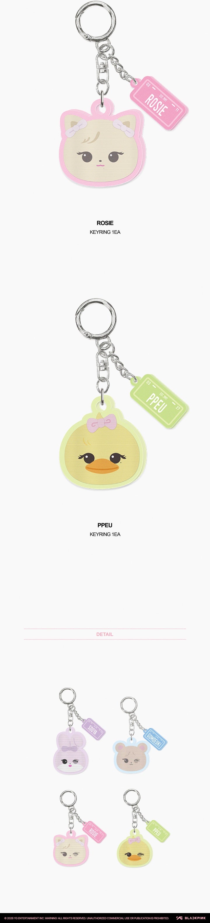 [BLACKPINK][BPPOPUP]  CHARACTER LENTICULAR KEYRING