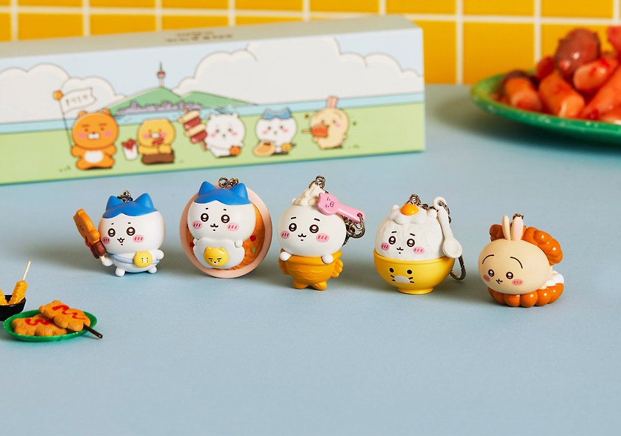 [KAKAO FRIENDS] chiikawa x kakao friends figure keyring full set