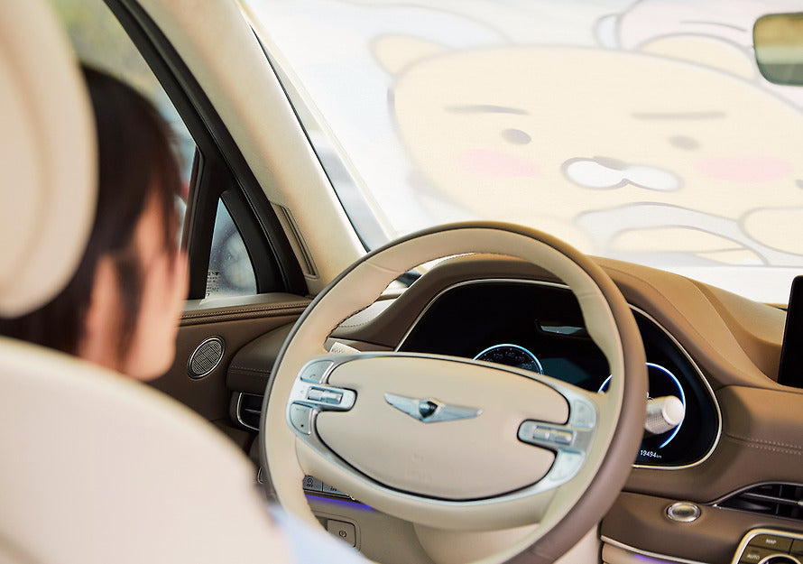 Front Windshield Sunshade Kakao Friends Car Ride Edition