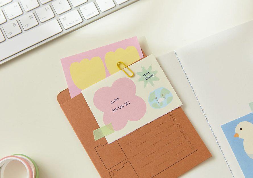 [KAKAO FRIENDS] Green Life Three-Tier Memo Choonsik OFFICIAL MD