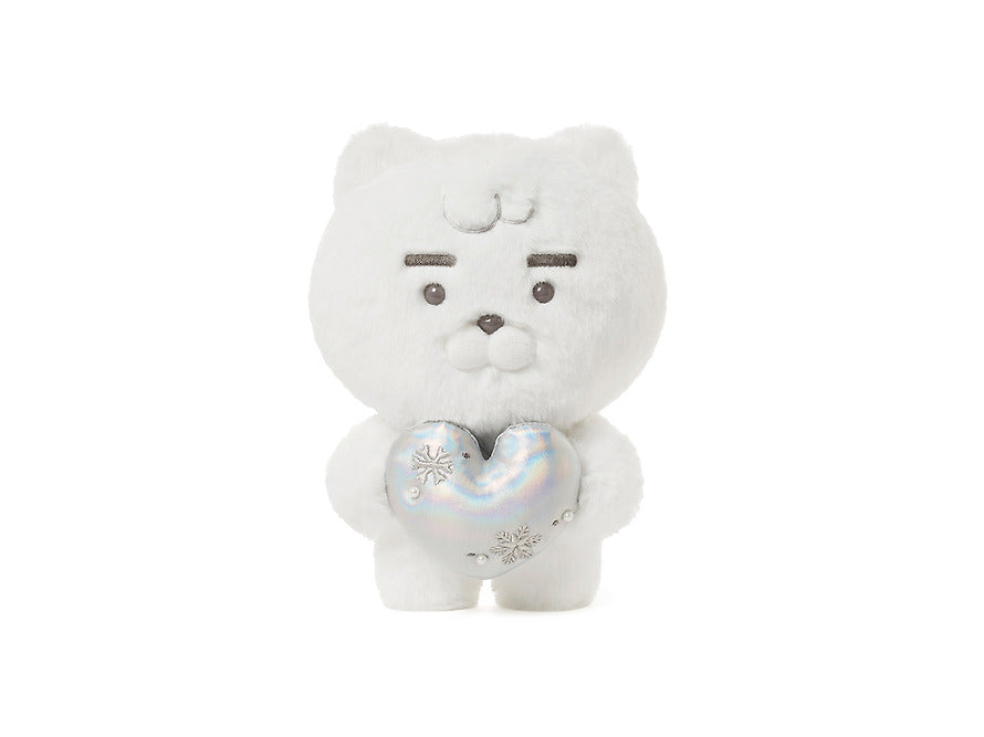 [KAKAO FRIENDS] White silver snowflake heart doll OFFICIAL MD