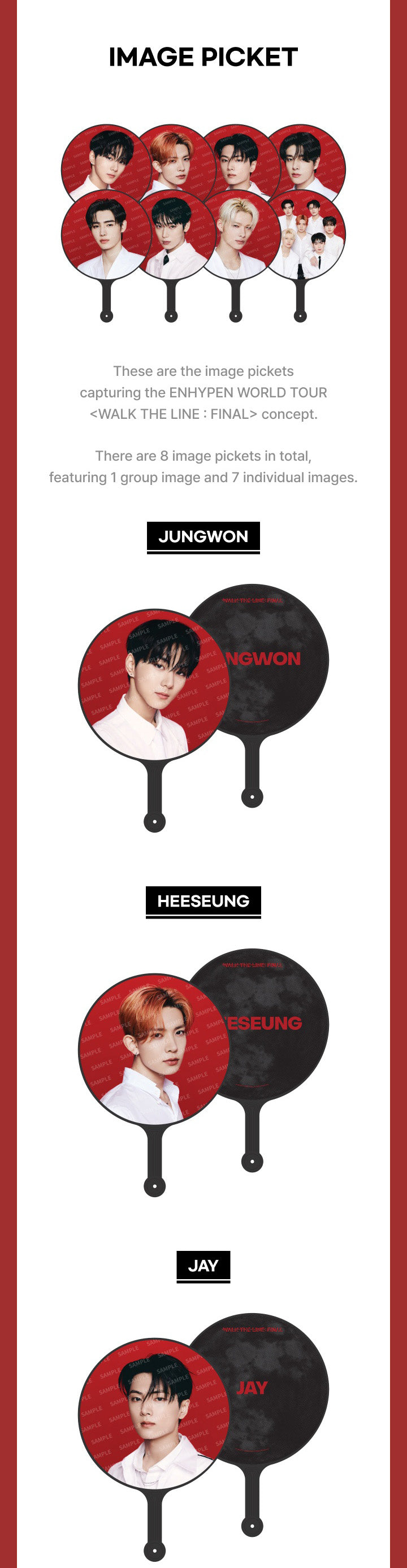 [ENHYPEN]  WORLD TOUR WALK THE LINE : FINAL Official MD Member.