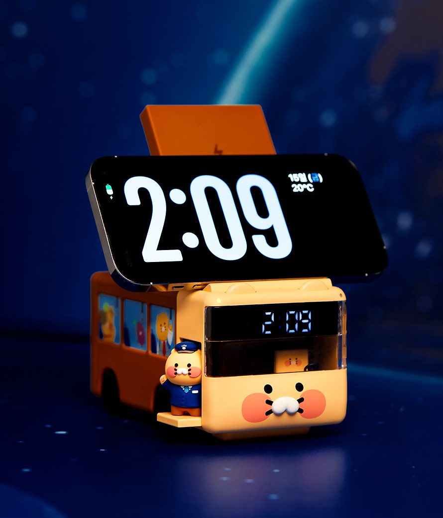 [KAKAO FRIENDS] choonsik verse 2in1 wireless charging led clock