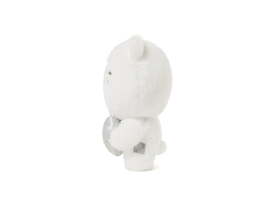 [KAKAO FRIENDS] White silver snowflake heart doll OFFICIAL MD