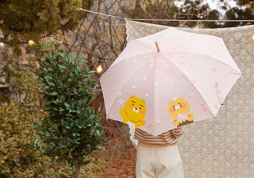 [KAKAO FRIENDS] Cherry Blossom Umbrella Choonsik & Ryan OFFICIAL MD