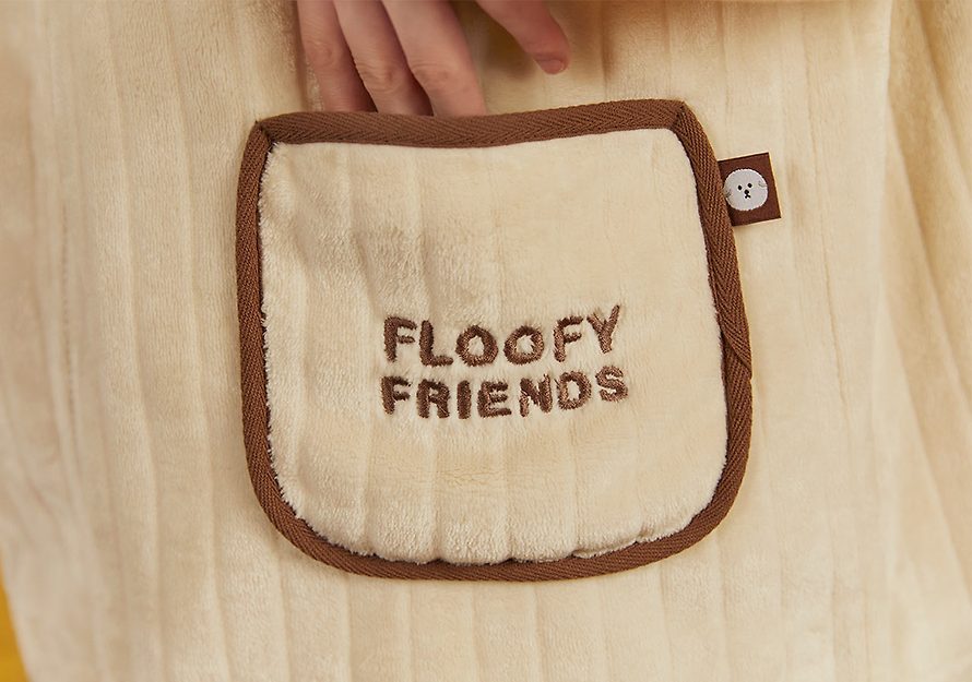 [KAKAO FRIENDS] Floofy Friends Zip up Fleece for Women OFFICIAL MD