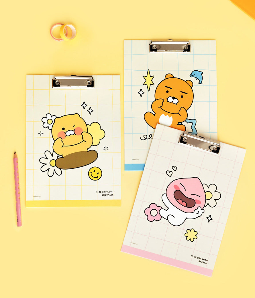 [KAKAO FRIENDS] say cheese apeach a4 clipboard