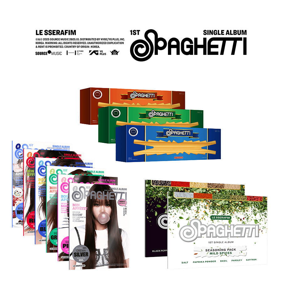 [LE SSERAFIM] 1st Single Album 'SPAGHETTI' Single CD SET