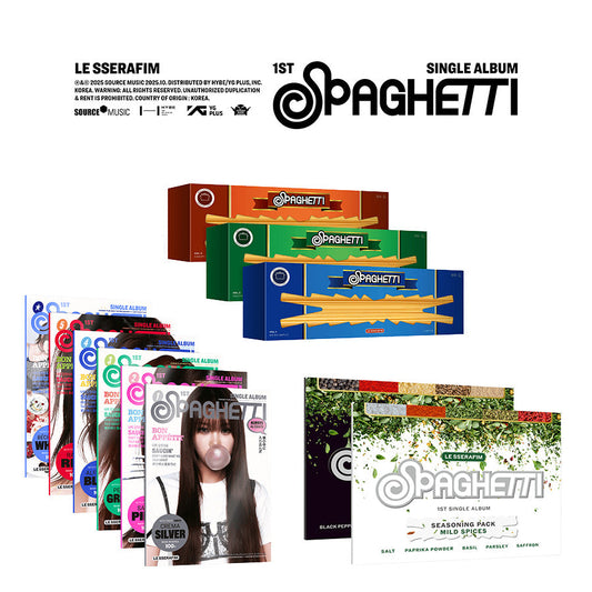[LE SSERAFIM] 1st Single Album 'SPAGHETTI' Single CD SET