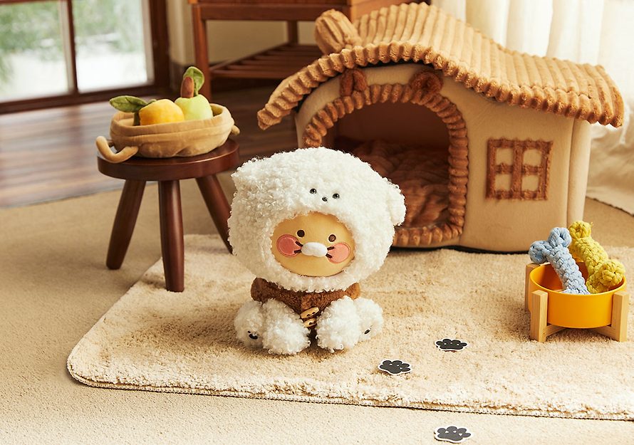 [KAKAO FRIENDS] Floofy Friends Bichon medium-sized doll OFFICIAL MD