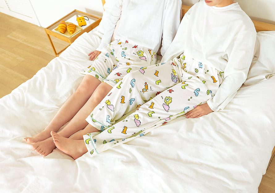 [KAKAO FRIENDS] Slope Chunsik's & Jordi Dino Pajama Pants 2P Set OFFICIAL MD