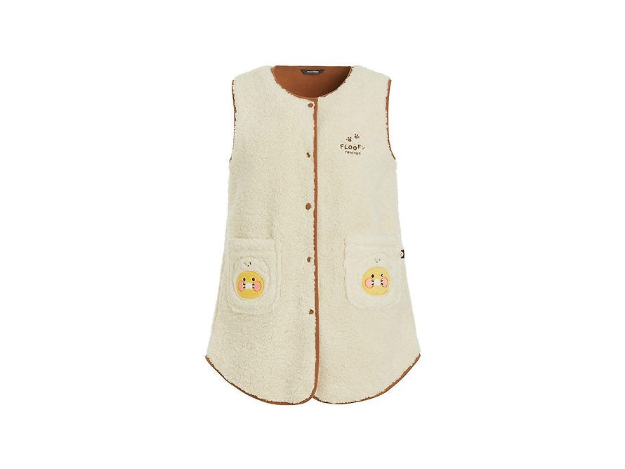 [KAKAO FRIENDS] Floofy Friends long wool vest OFFICIAL MD