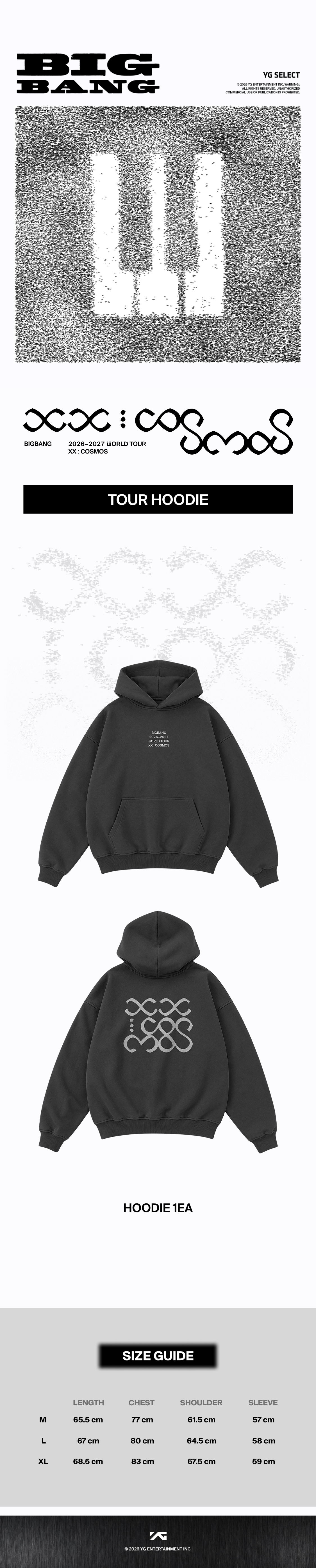 [BIGBANG]2026-2027 WORLD TOUR [XX : COSMOS] Official MD HOODIE