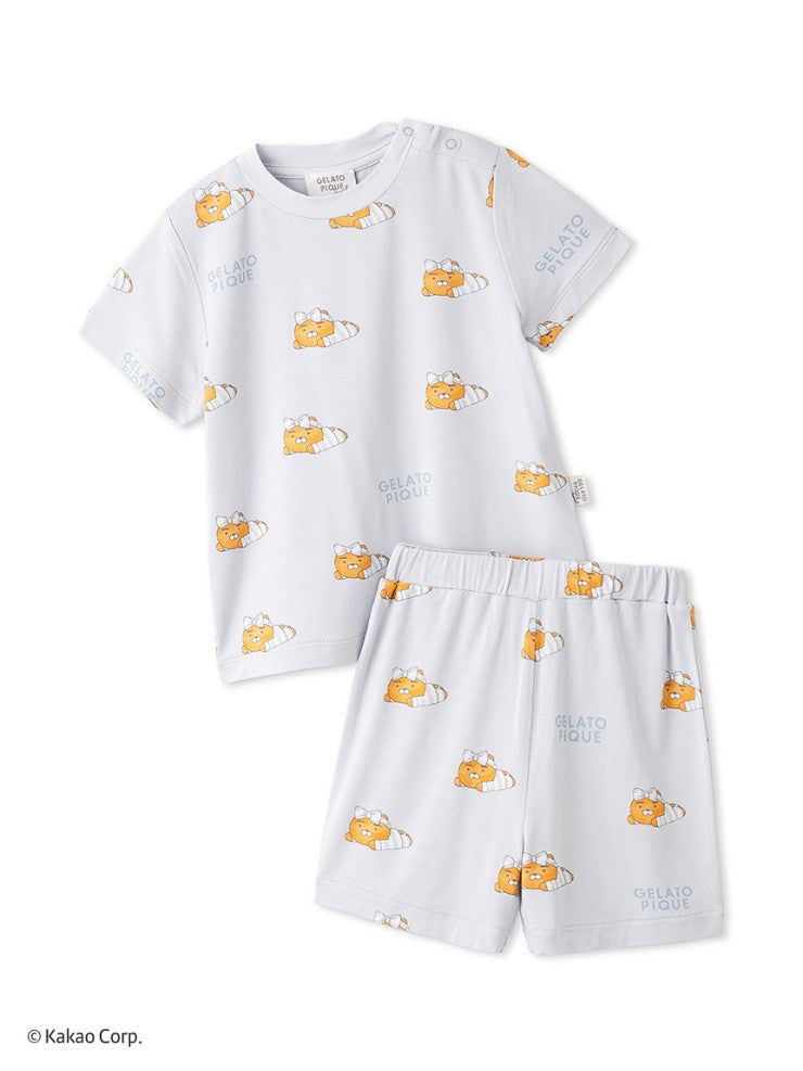 [KAKAO FRIENDS] kakao friends x gelato pique baby ryan & choonsik short-sleeve & shorts set