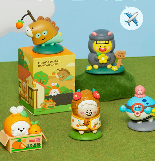 [KAKAO FRIENDS] Jeju Figure Jjoordi 5 Types Full Set