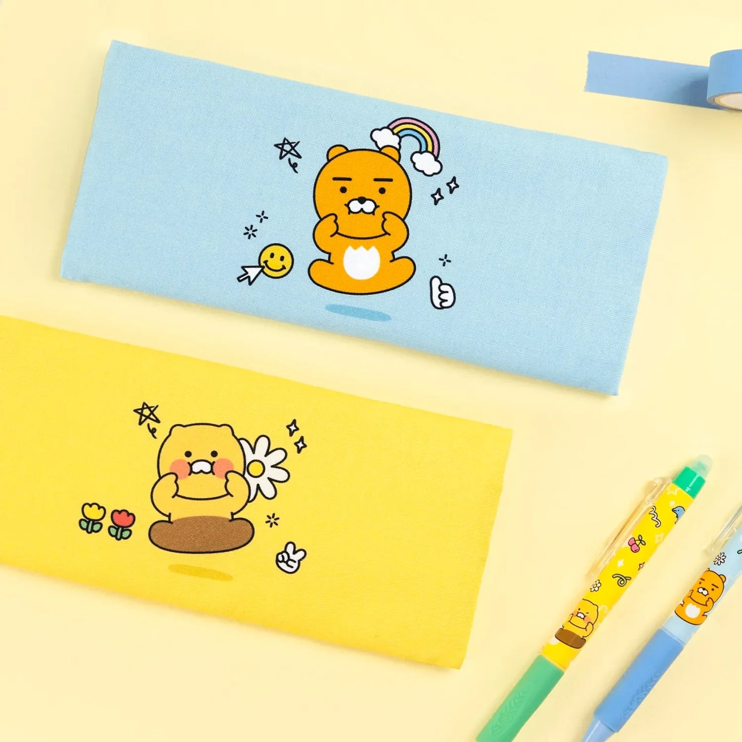 [KAKAO FRIENDS] say cheese fabric flat pencil case