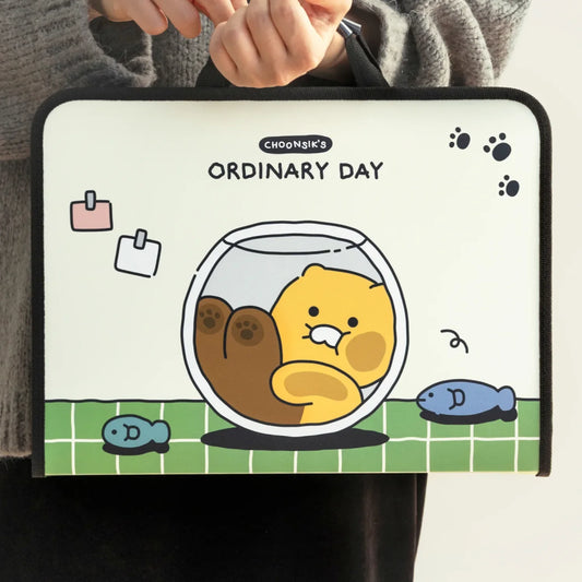 [KAKAO FRIENDS] choonsik ordinary handle zipper file