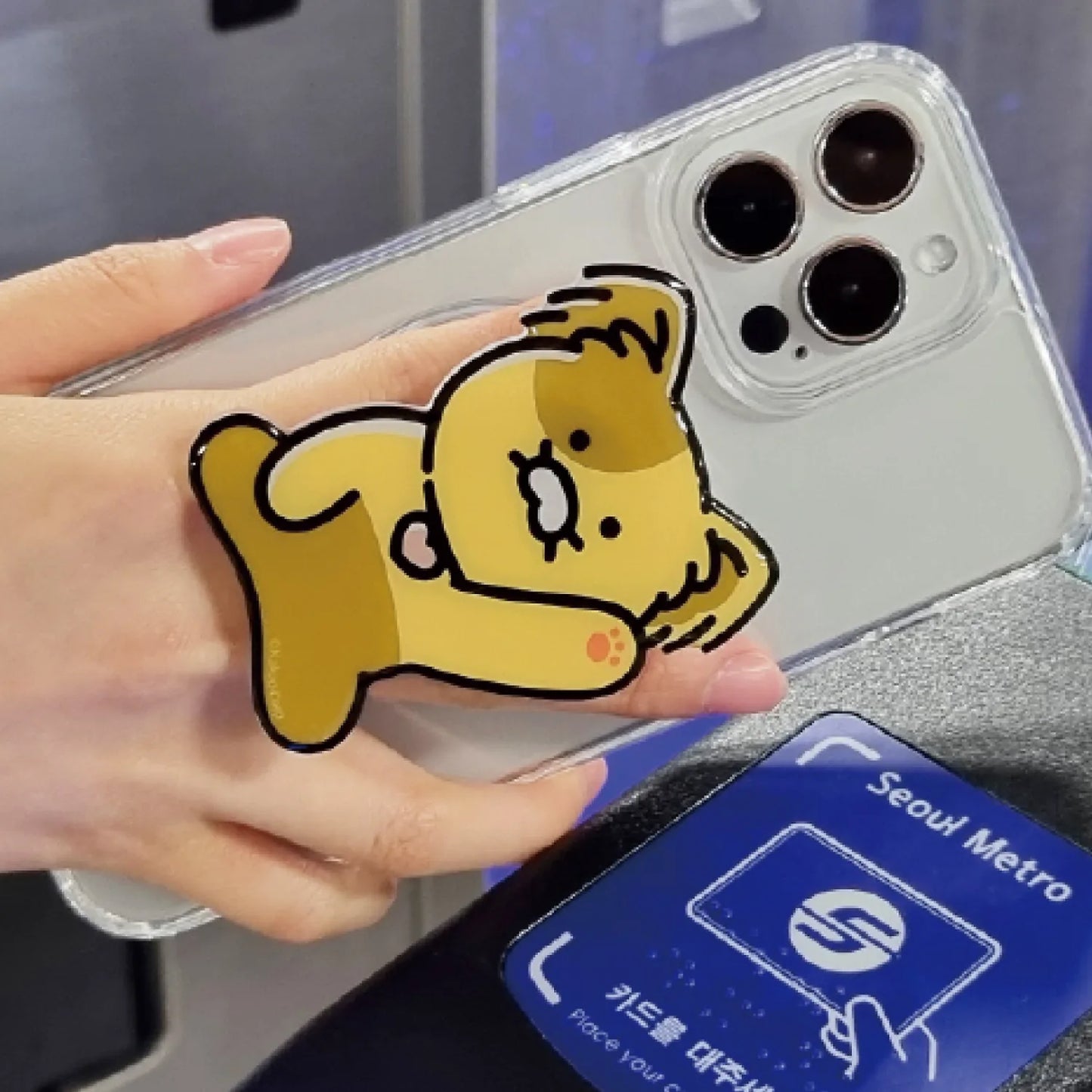 [KAKAO FRIENDS] touch payment/transportation magsafe integrated smartphone grip choonsik