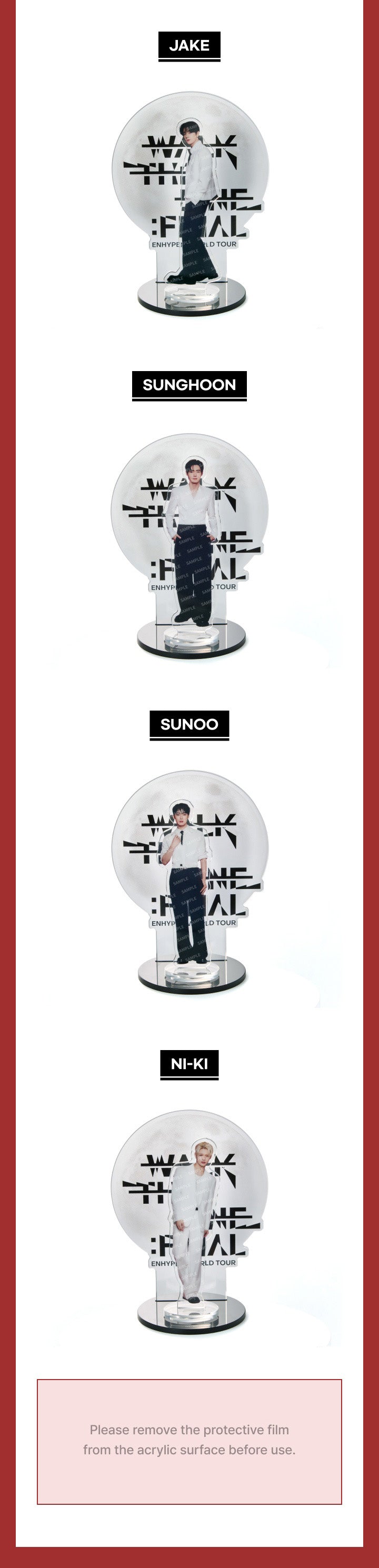 [ENHYPEN]  WORLD TOUR WALK THE LINE : FINAL Official MD Member.