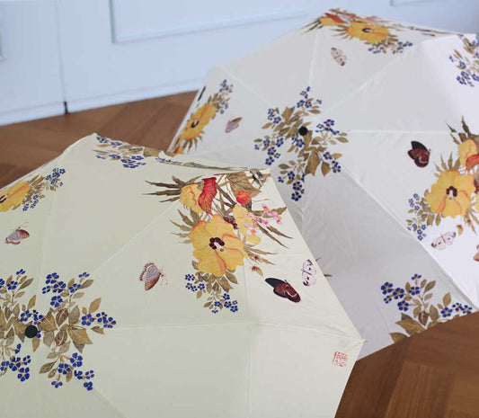 [KOREAN MUSEUM LIFE] nam il-ho yellow flower 3-section automatic umbrella