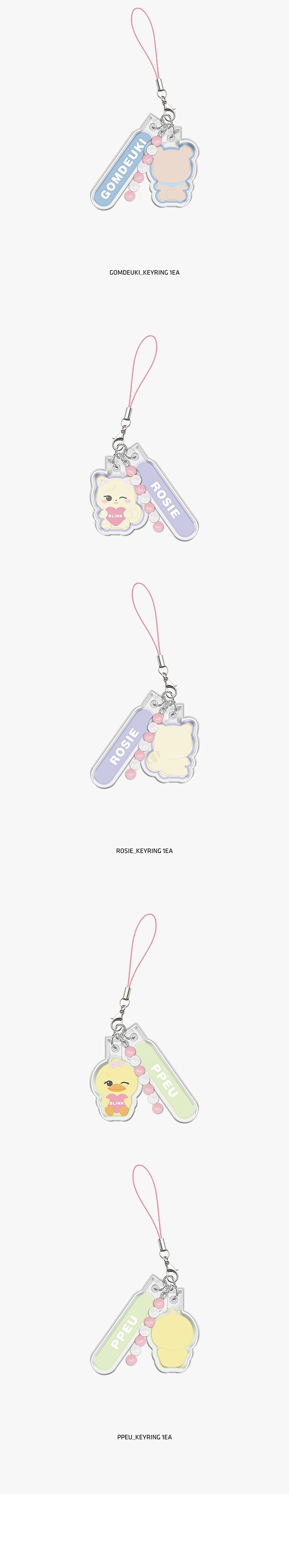 [BLACKPINK ] [JUMP]  CHARACTER LIGHT STICK AIRTUBE KEYRING