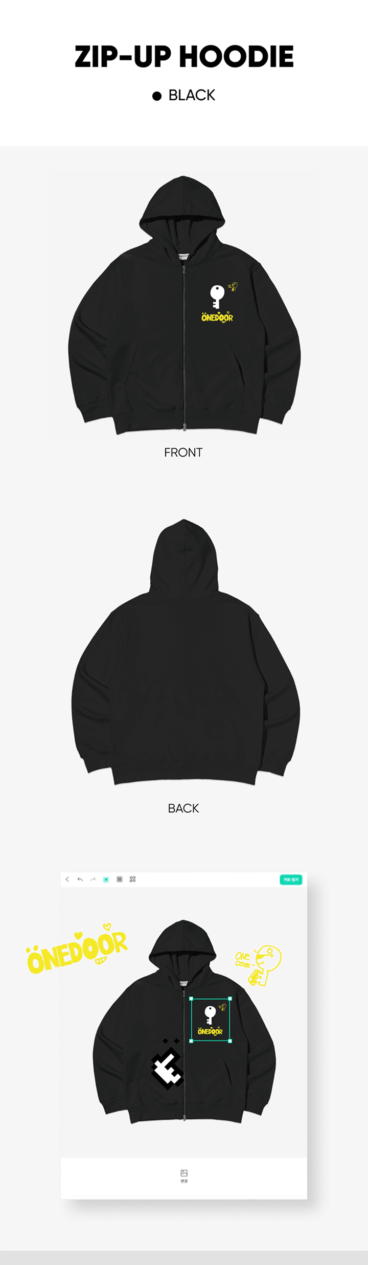 [BOYNEXTDOOR]  ZIP-UP HOODIE (BLACK)