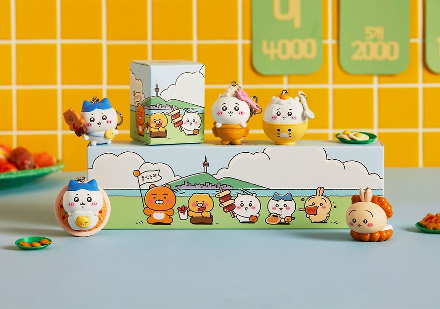 [KAKAO FRIENDS] chiikawa x kakao friends figure keyring full set