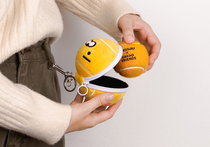 [KAKAO FRIENDS] face tennis ball pouch keyring