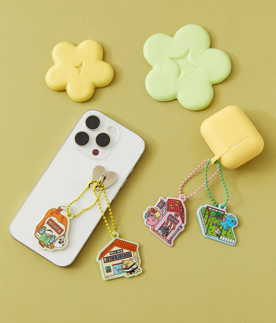 [KAKAO FRIENDS] jjordy town squishy keyring full set