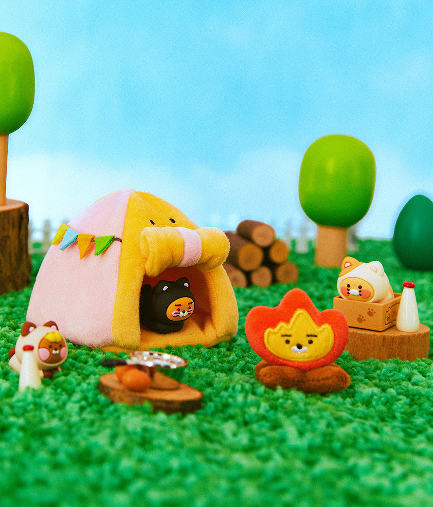 (OOTD) Plush Doll Camping House Set Tent & Campfire