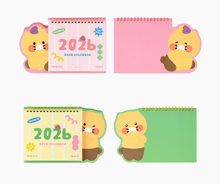 [KAKAO FRIENDS] 2026 Shape Desk Calendar Chunsik
