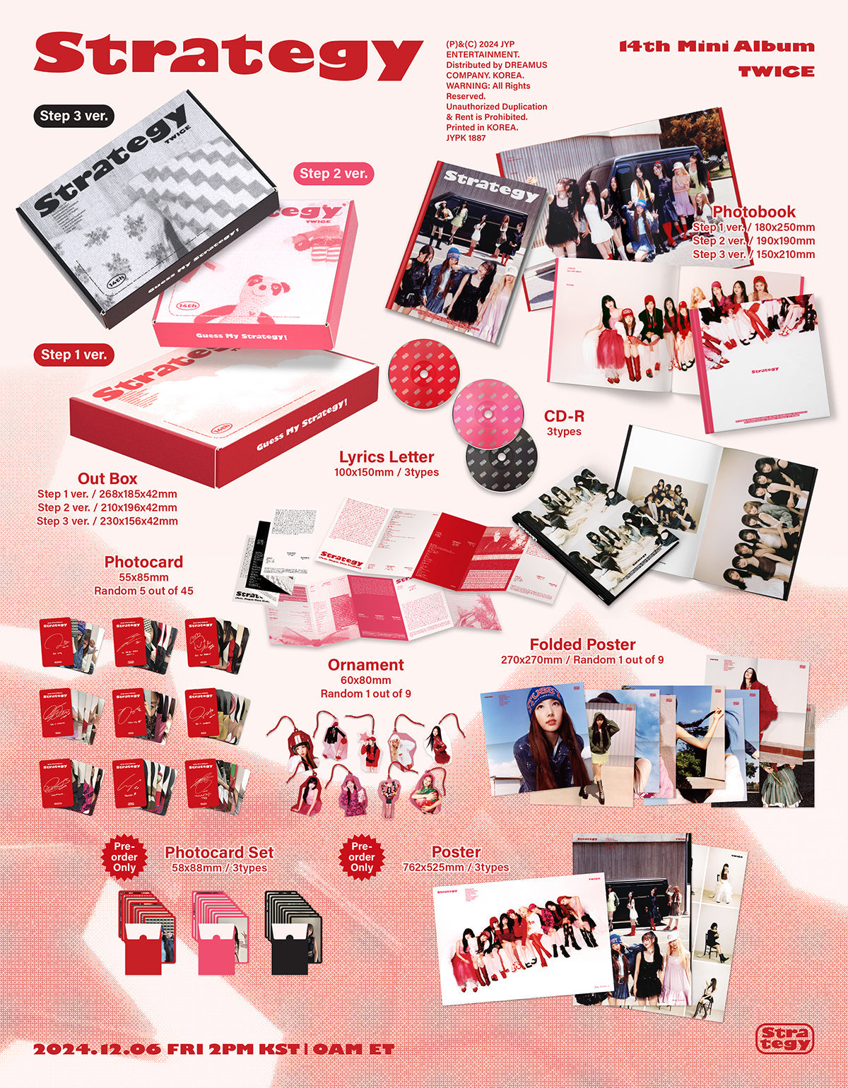 [TWICE] 14th mini album strategy (step1 ver. / step2 ver. / step3 ver.)