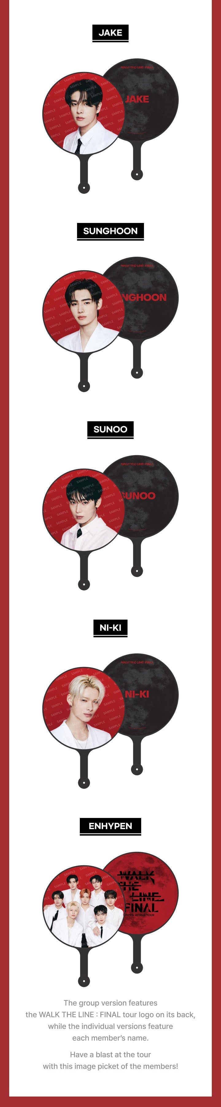 [ENHYPEN]  WORLD TOUR WALK THE LINE : FINAL Official MD Member.