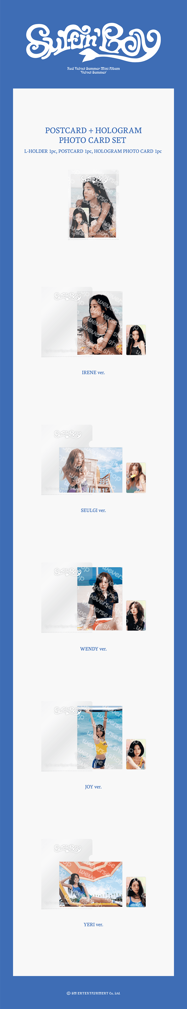 [RED VELVET]  Summer Mini Album Official MD(Member Ver.)