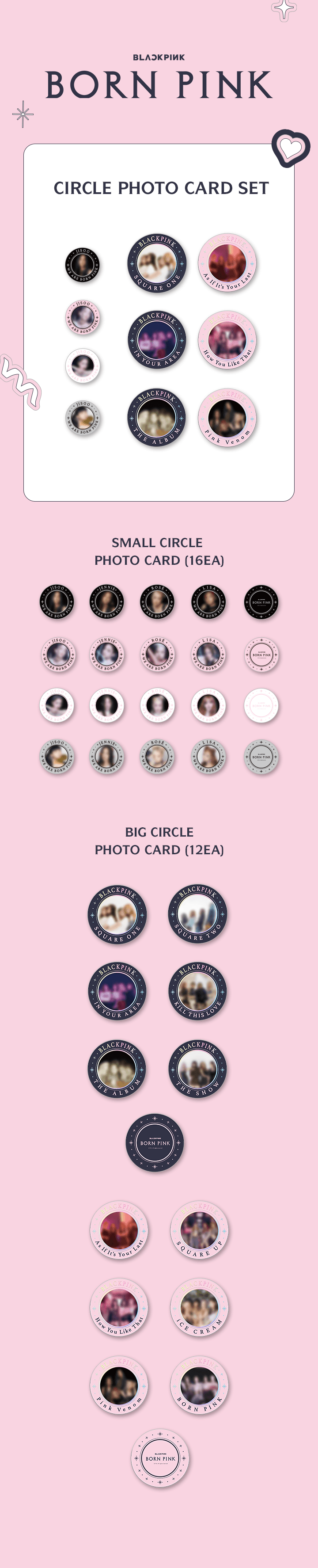 [BLACKPINK][BORNPINK]CIRCLE PHOTO CARD SET