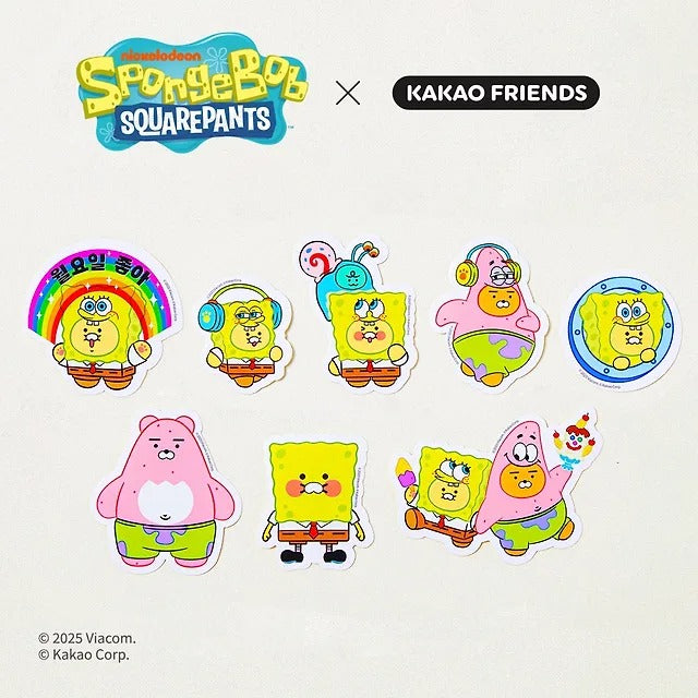 [Kakao Friends]SpongeBob x Kakao Friends  Sticker Set_Friends